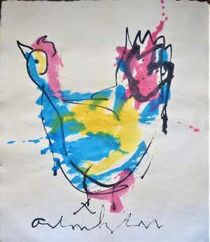 Anton Heyboer - De oer vogel . verkocht voor € 300!