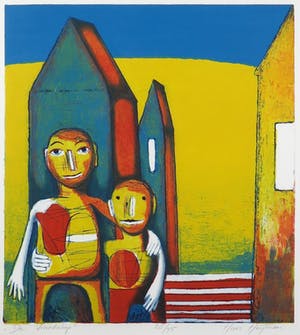 Hans Heijman - Kleurenets, De Vriendschap - Ingelijst kopen? Bied vanaf 1!