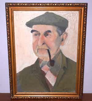 Remi Lens - olieverfschilderij 1942 verkocht voor € 35!