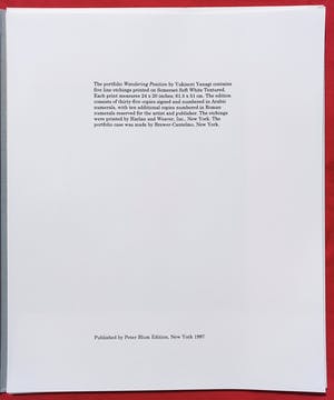 Yukinori Yanagi - Wandering Position, portfolio met 5 gesigneerde etsen kopen? Bied vanaf 1795!