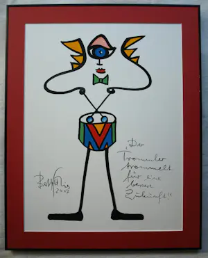 Berthold Spies - Gemengde techniek , Der Trommler….. – Lijst, 74½ x 59½ cm - 2007 kopen? Bied vanaf 100!