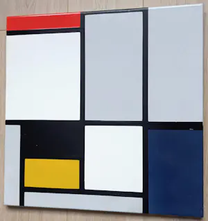 Piet Mondriaan - Tableau No. III, with Red, Black,Yellow,Blue and Gray, emaille op metaal (unica) kopen? Bied vanaf 495!