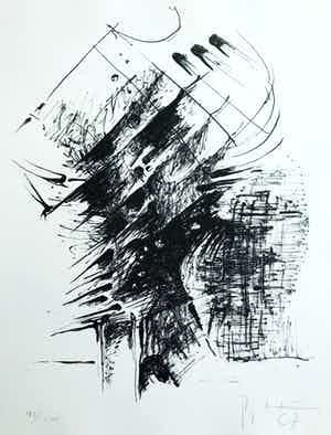 Bernhard Heiliger - Gesigneerde litho - 1967 - 42/100 verkocht voor € 85!