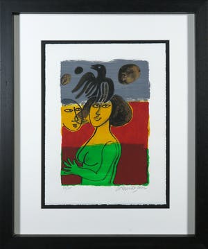 Corneille - Litho, Arc en ciel - Ingelijst kopen? Bied vanaf 1!