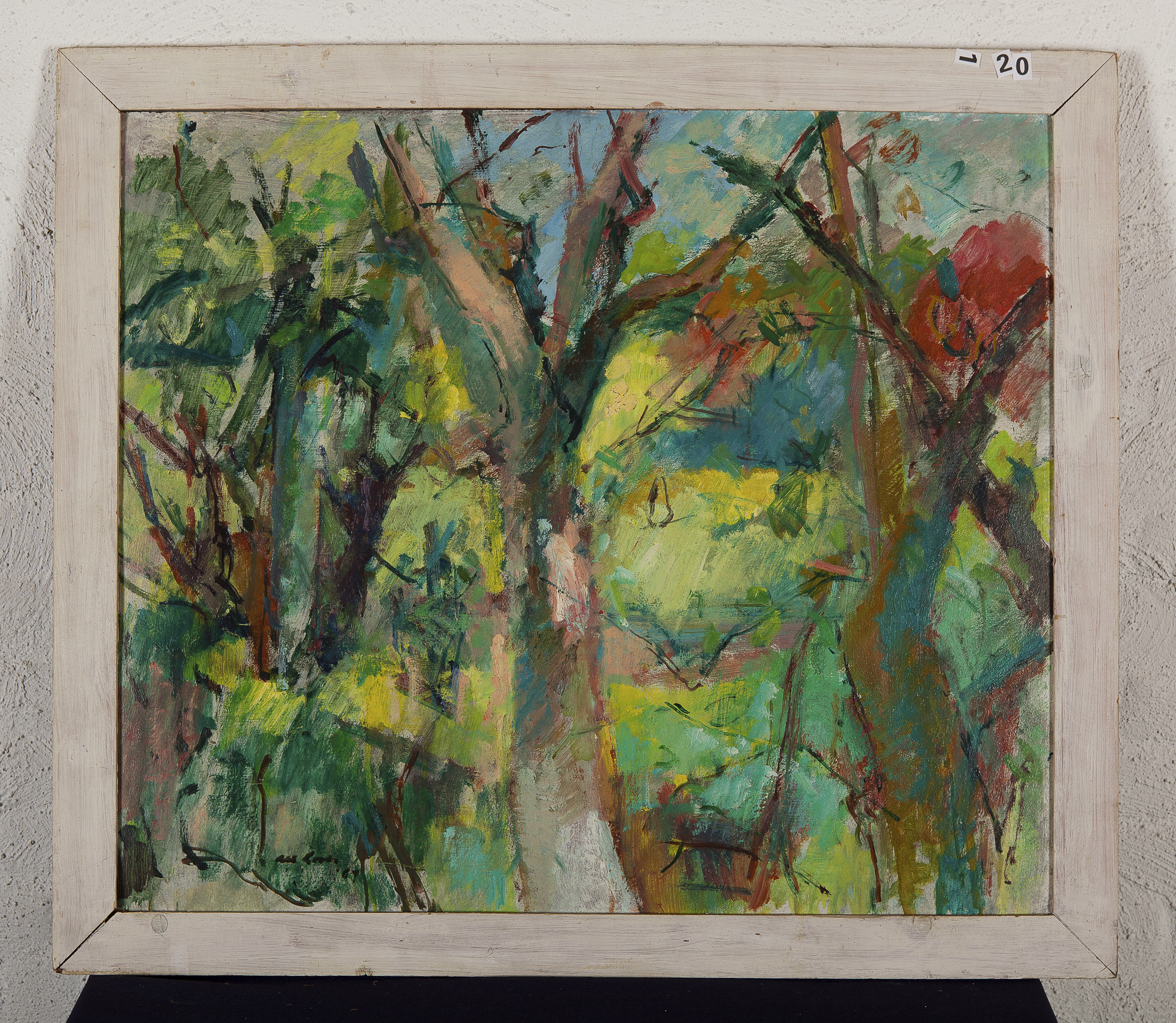 Albert Loots - Landschap No.18 - Olieverf op hardboard - gesigneerd l.o. '67 - BKR Haarlem kopen? Bied vanaf 10!