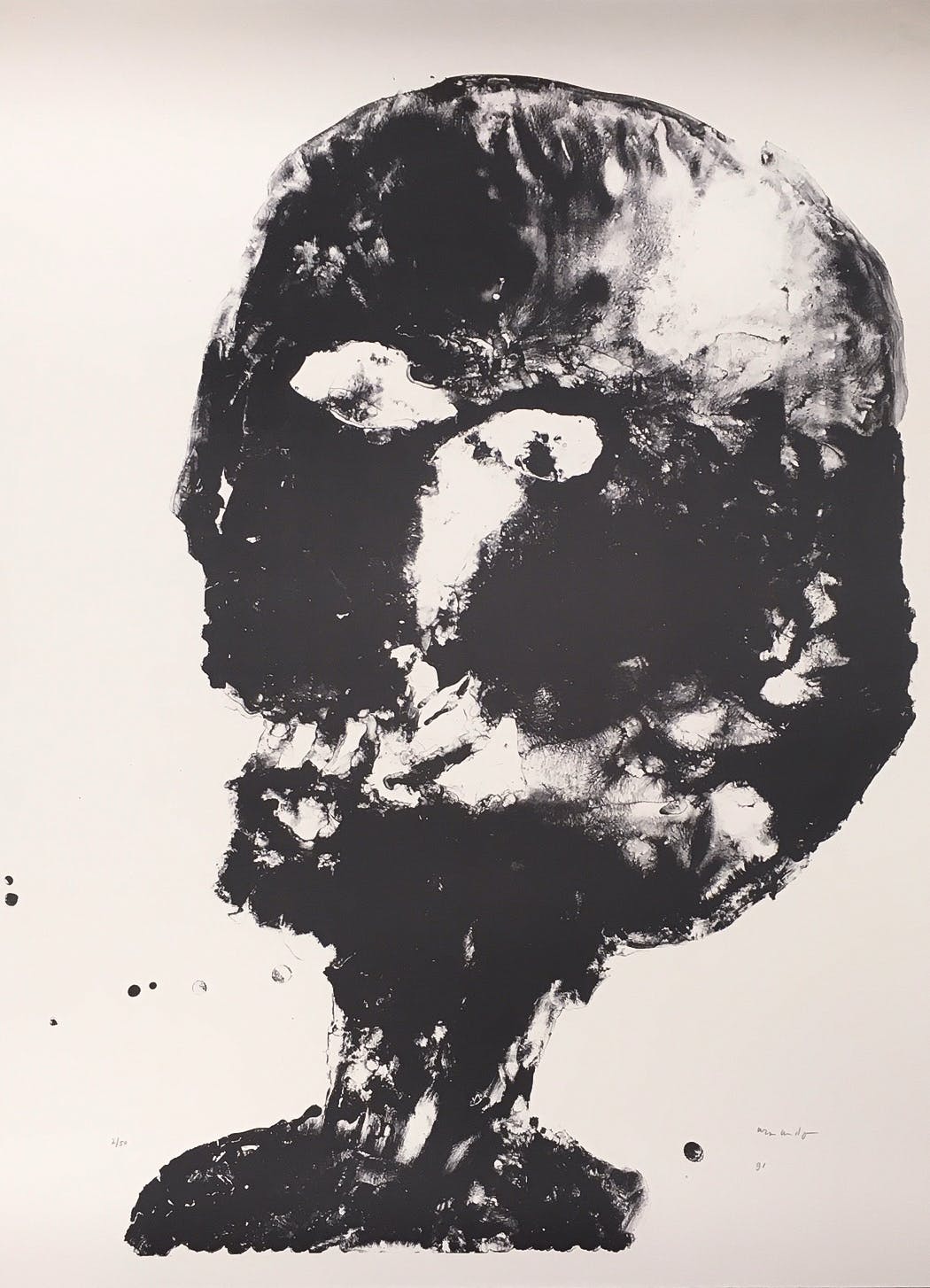 Armando - Litho, Der Kopf (Groot!) verkocht voor € 250!