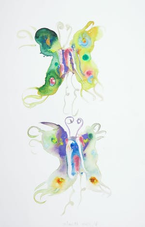 Marc Mulders - Aquarel, Vlinders kopen? Bied vanaf 1400!