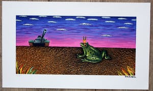 Dadara - zeefdruk: Frog kopen? Bied vanaf 100!