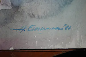 Hen Euverman - impressionistisch bloemenboeket in een kwaliteitslijst kopen? Bied vanaf 100!