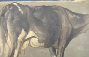Anton Mauve (sr.) - olieverfstudie van een koe kopen? Bied vanaf 150!