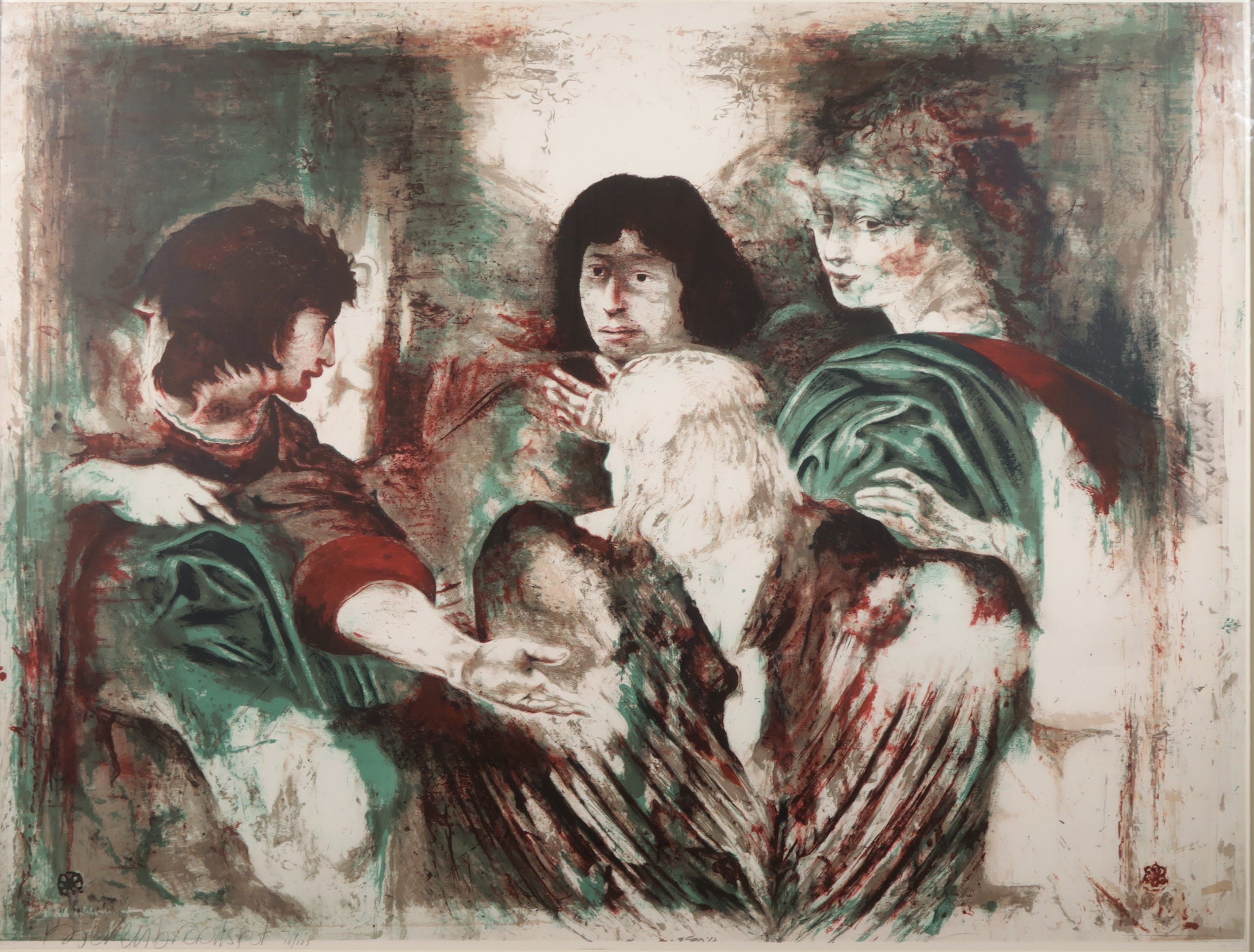 Gerti Bierenbroodspot - Litho, Archangeli - Ingelijst (Zeer groot) kopen? Bied vanaf 400!