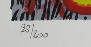 Corneille - Zeefdruk, Jardin des délices - Ingelijst (Zeer groot!) kopen? Bied vanaf 1000!