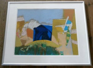 Henk van Vessem - grote zeefdruk - ingelijst kopen? Bied vanaf 59!