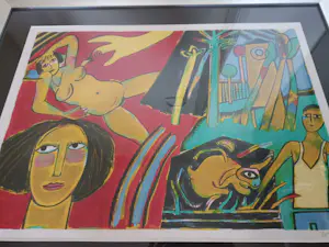 Corneille - Unieke KANS: prachtig zeldzame zeefdruk ''Un bel ete Italien (ingelijst)! kopen? Bied vanaf 20!