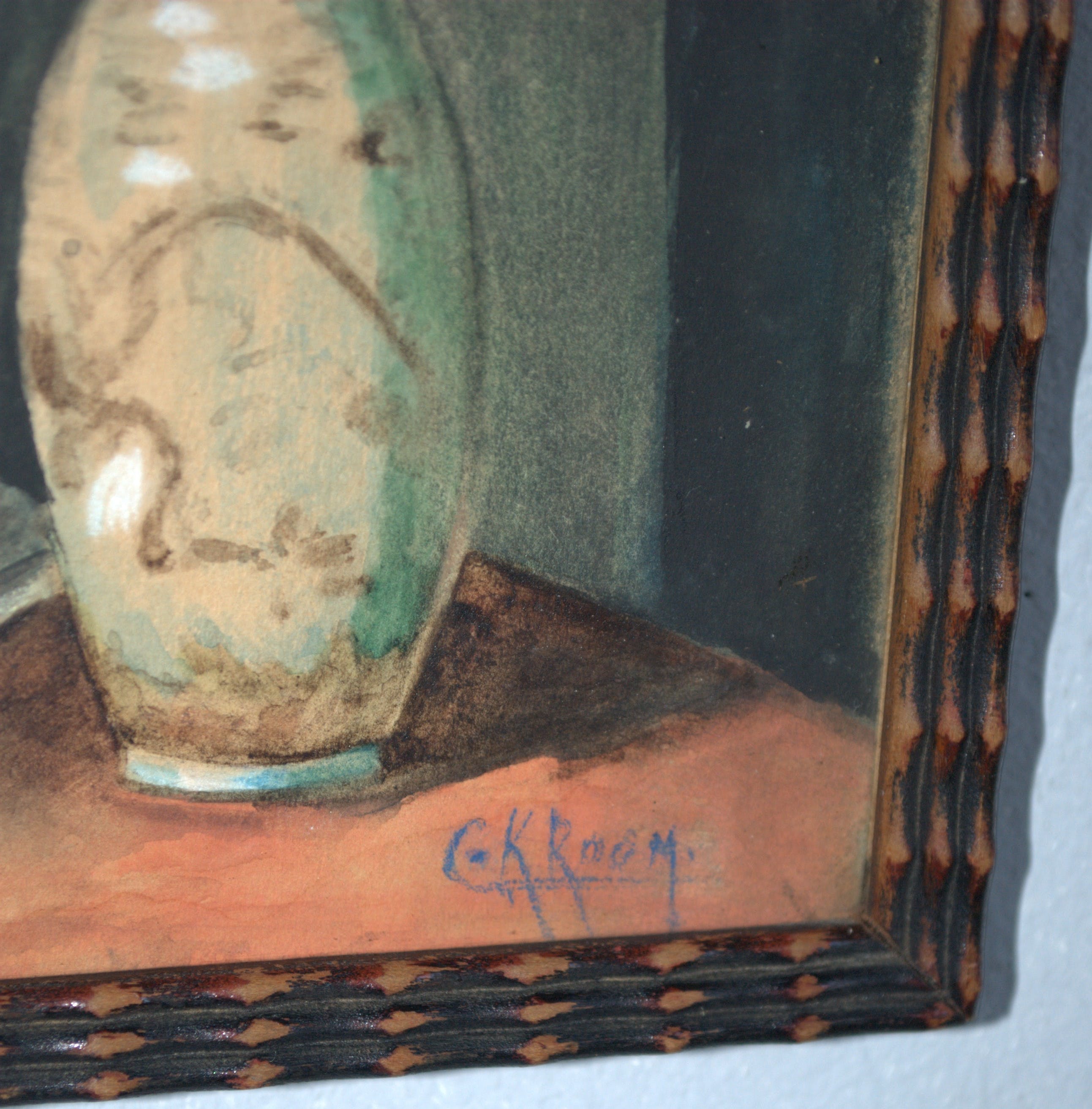 Niet of onleesbaar gesigneerd - stilleven in een vaas - aquarel & krijt - gesigneerd en gestempeld kopen? Bied vanaf 1!