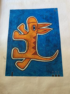 Niet of onleesbaar gesigneerd - Abstracte hond kopen? Bied vanaf 1!