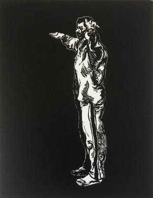 Stijn Peeters - Linosnede - Handen Omhoog - 2006 - 15/20 kopen? Bied vanaf 45!