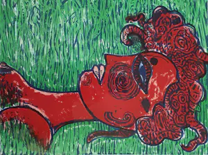 Corneille - Litho: 'Enchantment du printemps' (1977) - Ingelijst kopen? Bied vanaf 395!