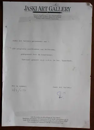 Theo Wolvecamp - Ingelijste zeefdruk: abstracte compositie - 1989 kopen? Bied vanaf 250!