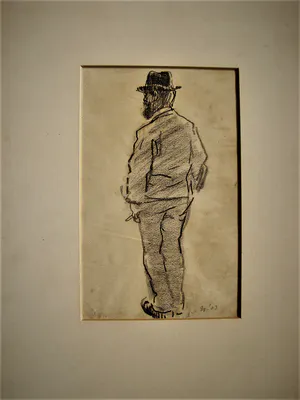 Léo Gausson - Franse neo Impressionist - 1903 - Houtskool - portret van Erik Satie - gesigneer kopen? Bied vanaf 82!