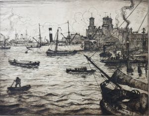 Jan Poortenaar - Haven Amsterdam met KNSM-gebouw kopen? Bied vanaf 125!