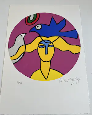 Corneille - Droombeelden - Handgesigneerd Zeefdruk + stempel Atelier Corneille op de rug - kopen? Bied vanaf 120!