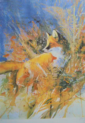 Walty Dudok van Heel - Vos in de natuur.Prachtig kleurgebruik. kopen? Bied vanaf 175!