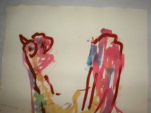 Anton Heyboer - Olieverf en acrylverf, Kip / Oervogel – 107 x 79 cm - ca. 1980 kopen? Bied vanaf 125!