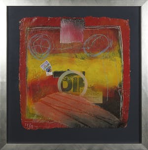 Theo Koster - Zeefdruk en collage, Zonder titel - Ingelijst kopen? Bied vanaf 35!