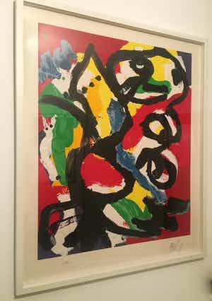 Karel Appel - Zeefdruk `Seven Summer Days VII `, 1977 verkocht voor € 1000!