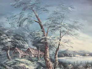 Clara Davis Inness - Winterlandschap. kopen? Bied vanaf 35!
