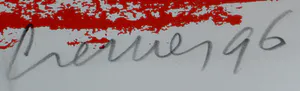 Jan Cremer - Grote zeefdruk: Nine Tulips, red field - 1996 kopen? Bied vanaf 295!