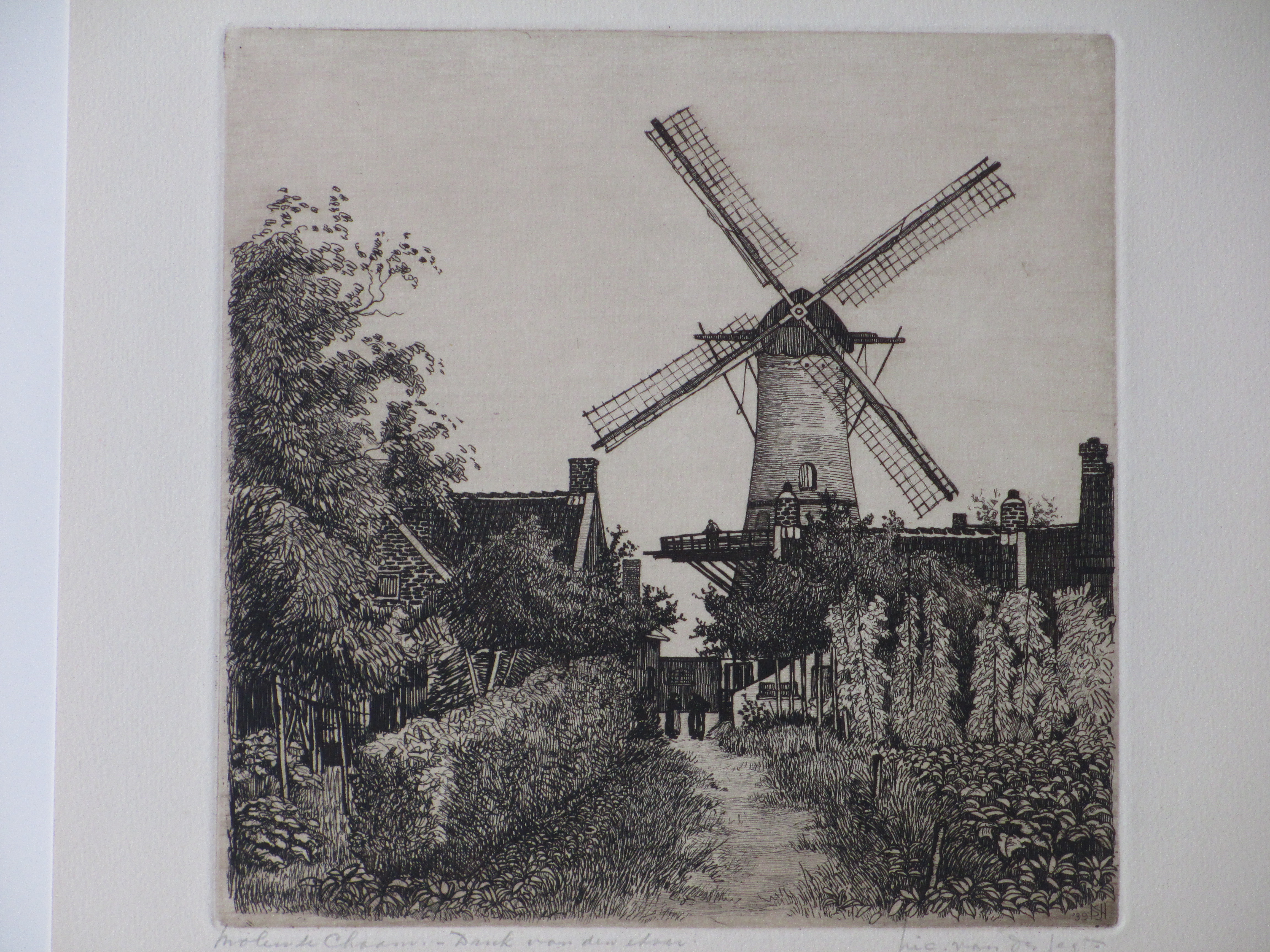 Nico van der Jagt - Molen te Chaam - Ets kopen? Bied vanaf 40!
