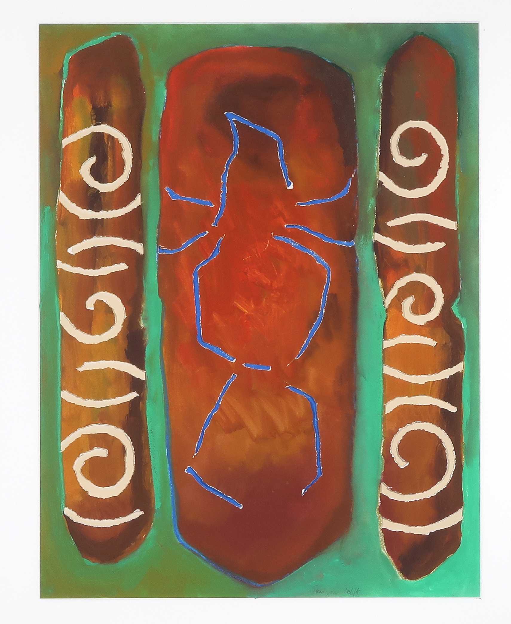 Jan van Delft - Gouache, Vogel-teken - Ingelijst kopen? Bied vanaf 1!