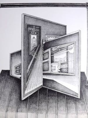 Gerhard Andrees - Two Opposing Views Meet (Zwei entgegengesetzte Betrachtungen begegnen sich) kopen? Bied vanaf 1!