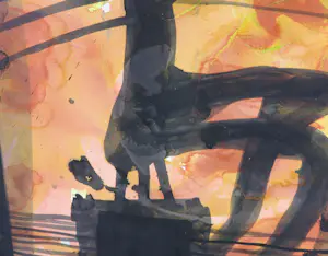 Arne-Bernd Rhaue - Aquarel, Abstracte compositie - Ingelijst (Groot) kopen? Bied vanaf 1!