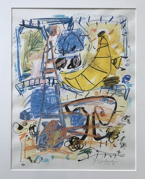 Kees Salentijn - Aquarel op papier / abstracte compositie kopen? Bied vanaf 1!