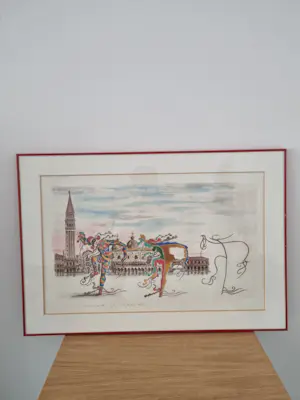 Niet of onleesbaar gesigneerd - Gianfranco missiaja, harlekijnen , venetië kopen? Bied vanaf 1!