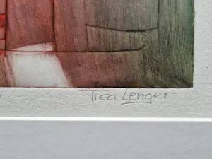 Frea Lenger - in zeer kleine oplage (20) gemaakte kleuren Ets "in elkaar doorlopend" kopen? Bied vanaf 37!