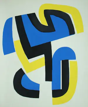 Jean Dewasne - Abstracte compositie - 1952 - Sjabloon in gouachekleuren kaufen? Bieten Sie von 70!