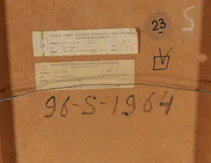 Ferry Slebe - Olieverf op board, Terrasje - Ingelijst kopen? Bied vanaf 400!