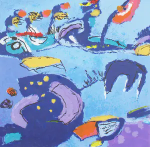 Anneke Peereboom - 'Landschap' - zeefdruk kopen? Bied vanaf 75!