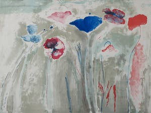 Marianne Aartsen - Litho, Z.T. Bloemen - Ingelijst kopen? Bied vanaf 20!