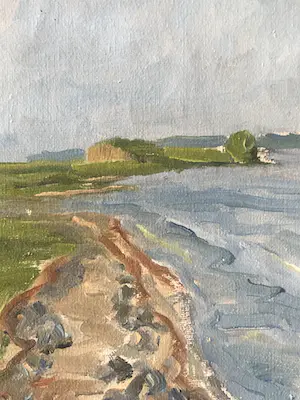 Niet of onleesbaar gesigneerd - Rivierlandschap kopen? Bied vanaf 1!