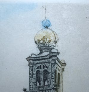 Cornelis Brandenburg - Westertoren Amsterdam - heldere kleurets izgst kopen? Bied vanaf 75!