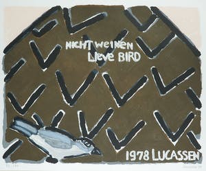 Reinier Lucassen - Litho, Nicht weinen lieve Bird - Ingelijst kopen? Bied vanaf 100!