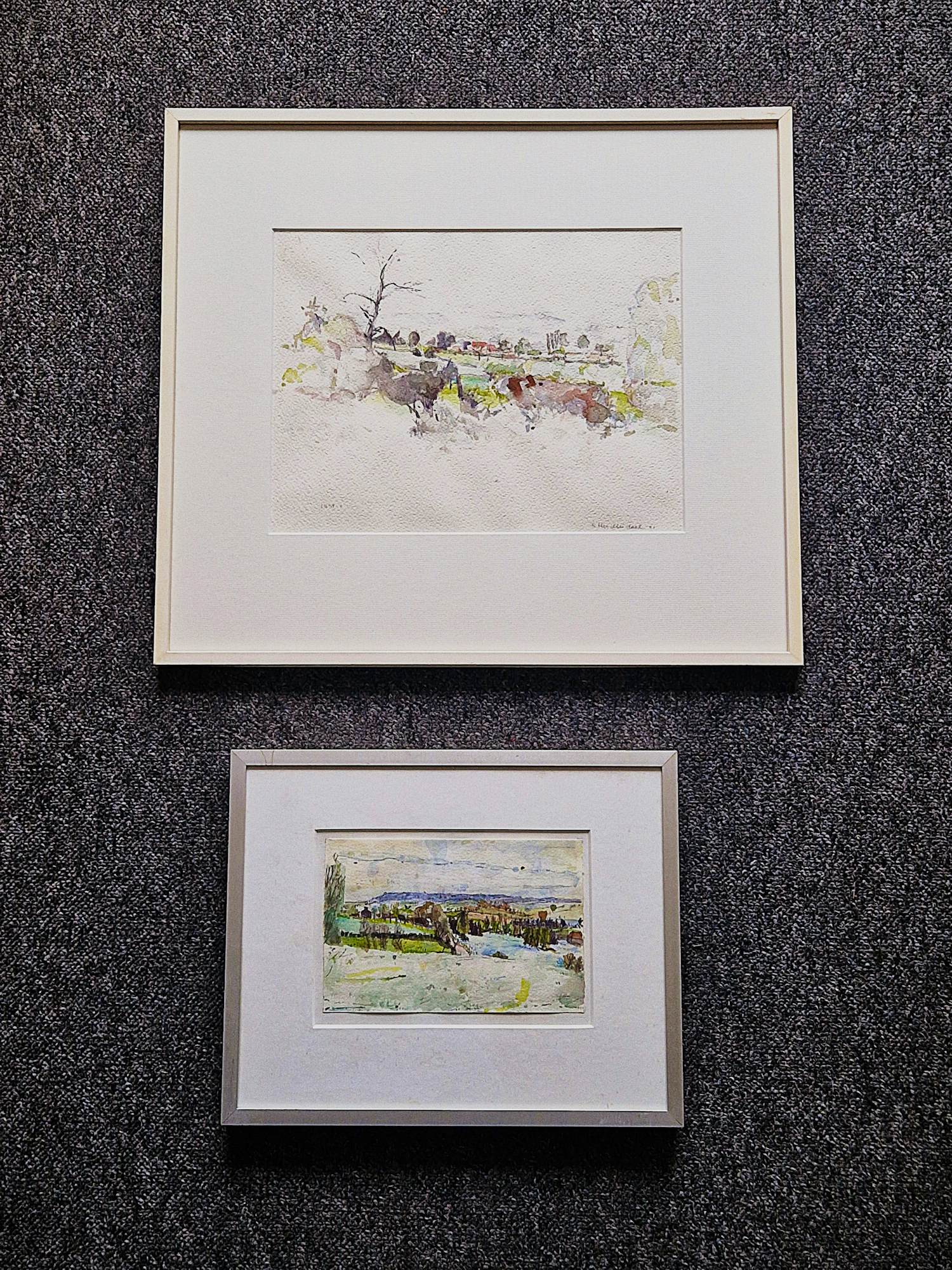 Lau Heidendael - Twee mooie impressionistische Aquarellen "landschappen" 1984 - gesigneerd kopen? Bied vanaf 56!