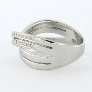 18k gouden ring met single geslepen diamanten tot. circa 0.19ct - F/G - VS/SI kopen? Bied vanaf 850!