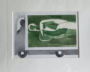 Henri de Haas - 4 aquarellen in bus! kopen? Bied vanaf 50!