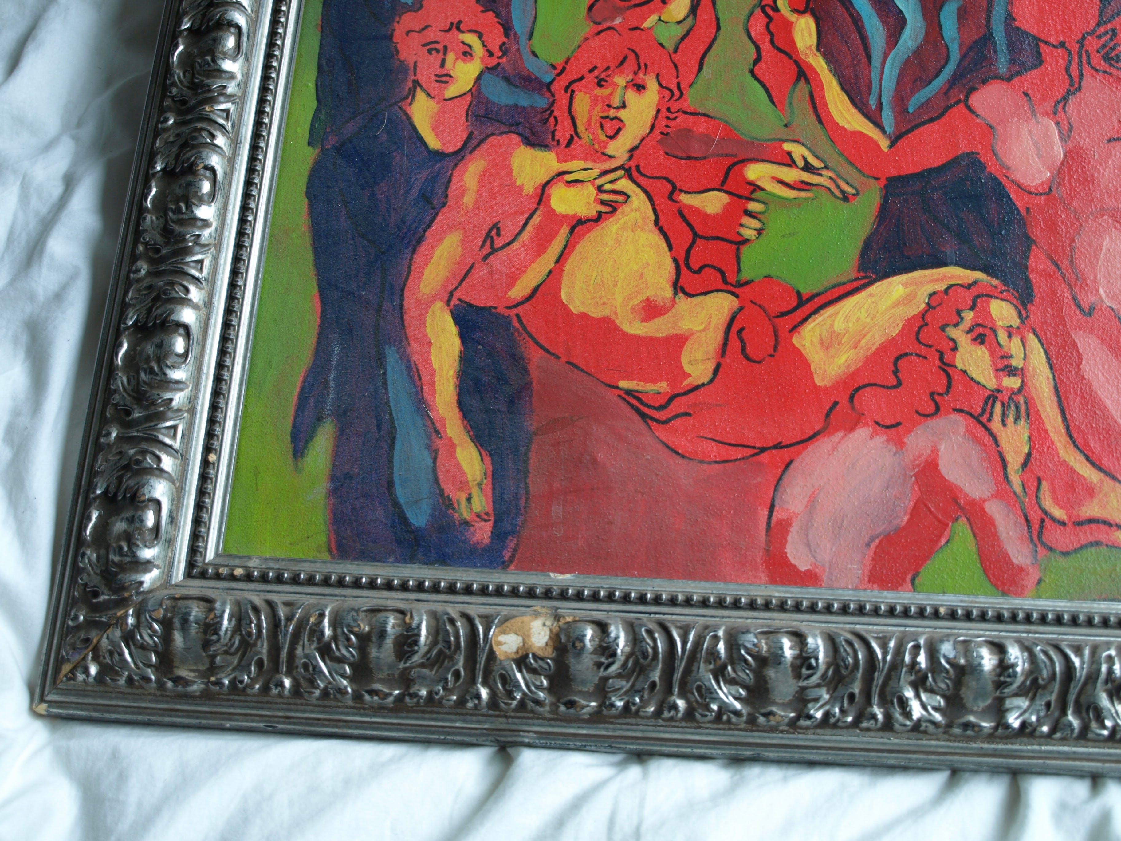 Justus Donker - Olieverf op canvas , Kruisiging , Zelfportret - ingelijst – 2000 kopen? Bied vanaf 1!